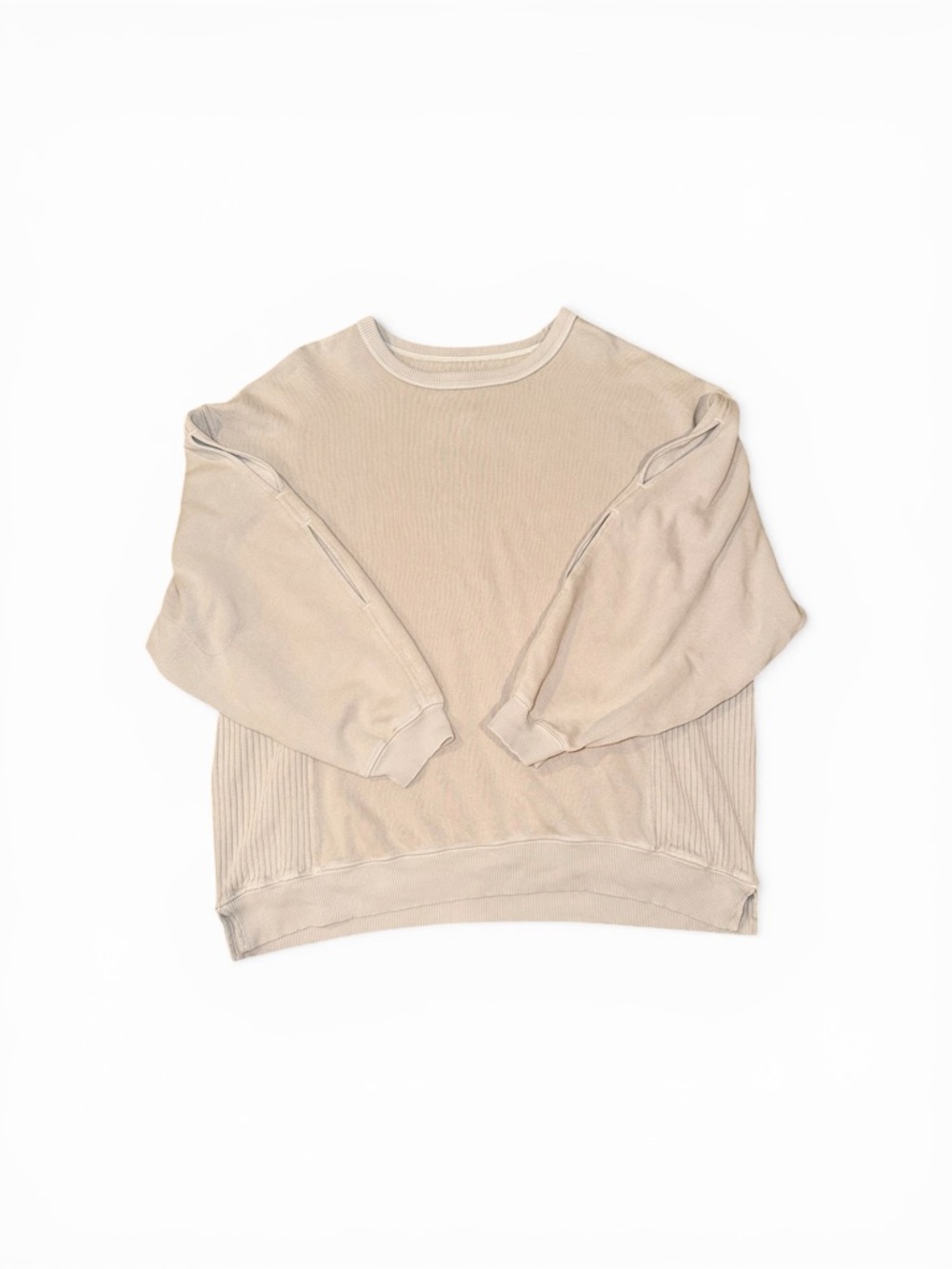 Aerie Tres Chic Keyhole Sweatshirt in Delray Gray